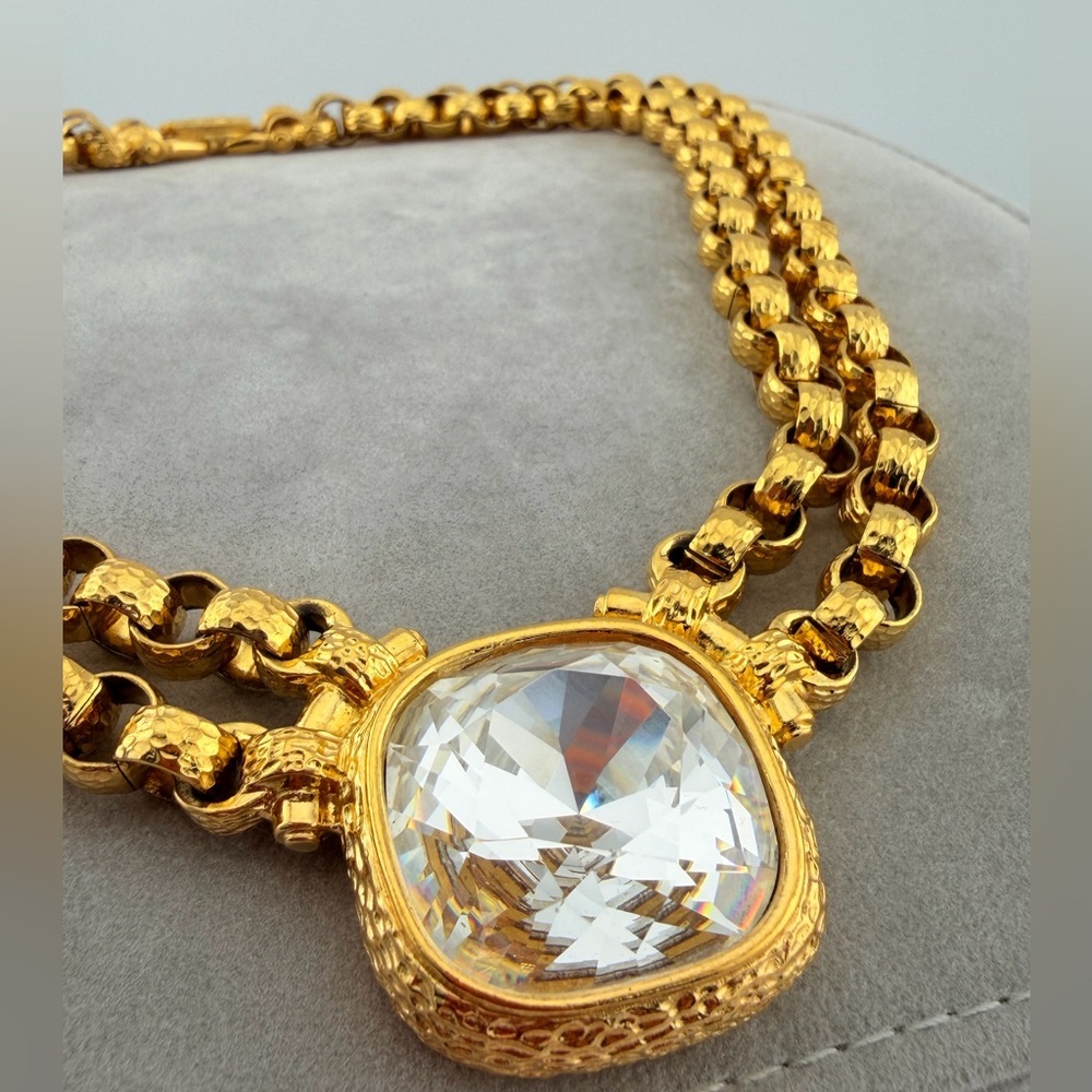 Rare vintage Swarovski chunky link chain necklace - Picture 8 of 15